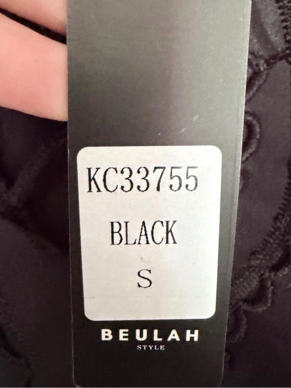 Beulah Black Lace Dress with Embroidered Detail - Picture 2 of 2